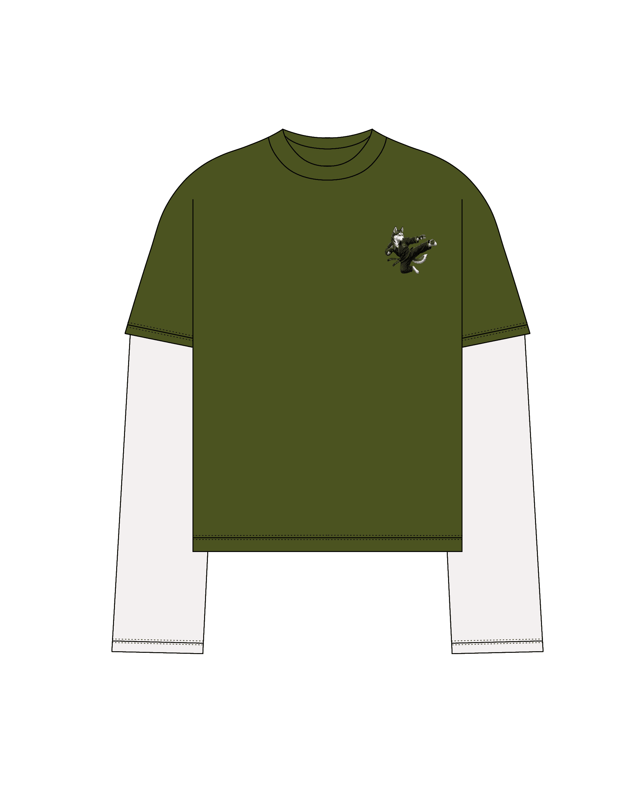 Olive Dog Logo Long Sleeve